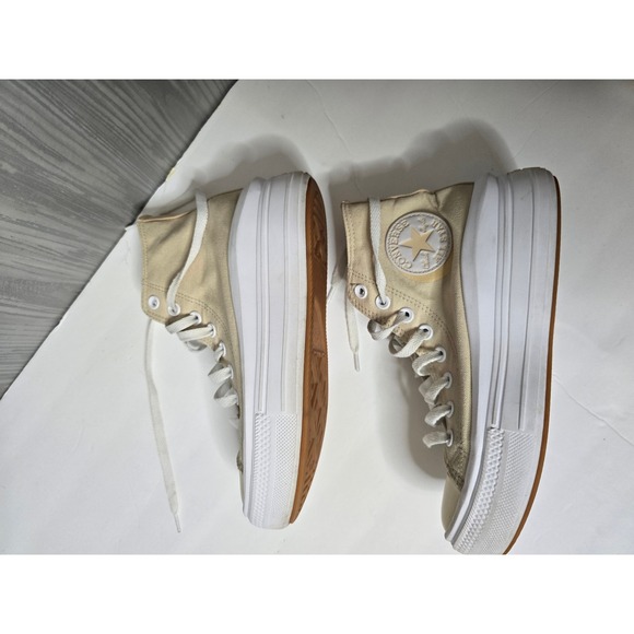 Converse Chuck Taylor All Star Ecru Taylor All Star Move Platform Womens Size 7 - Picture 7 of 7